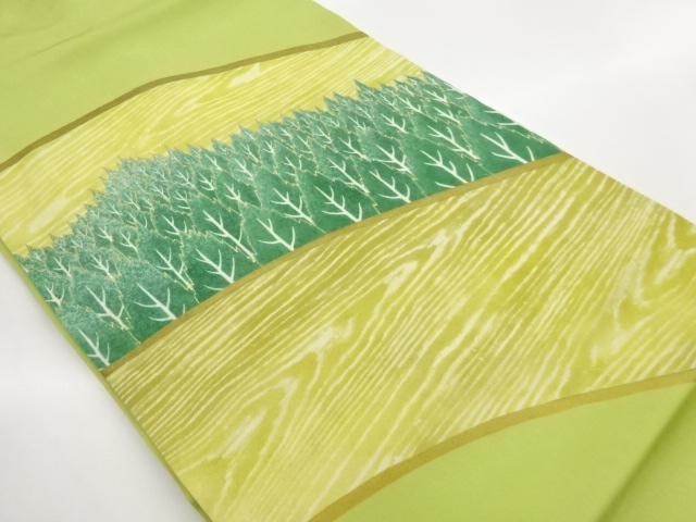 JAPANESE NAGOYA OBI / KINSAI / HAND PAINTED / WAVY STRIPE